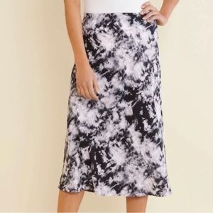 Sanctuary slip skirt black and white tye dye in size small never worn